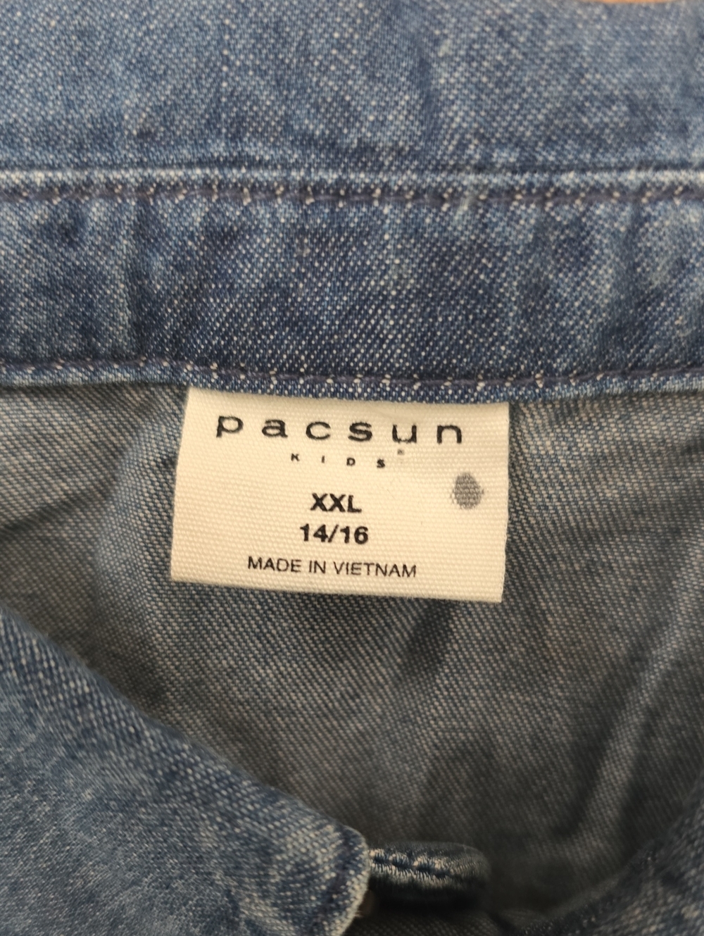 PACSUN BRAND GIRL'S PLUS JEAN LONG SLEEVES FRONT BUTTON SHIRT JACKET SIZE XXL - Picture 14 of 14